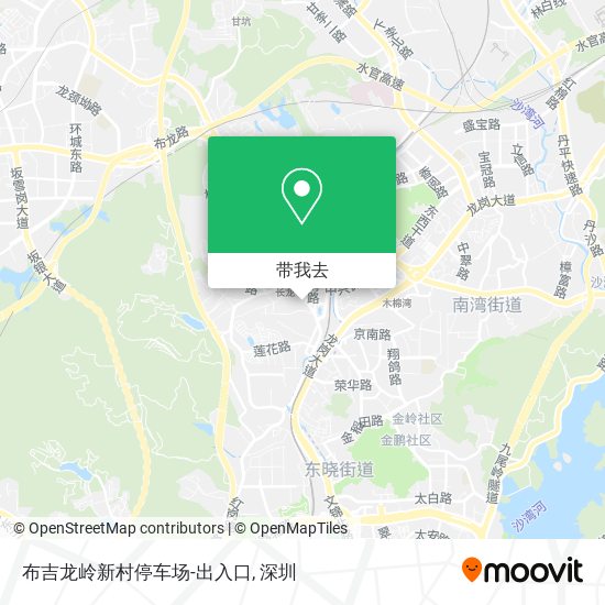 布吉龙岭新村停车场-出入口地图