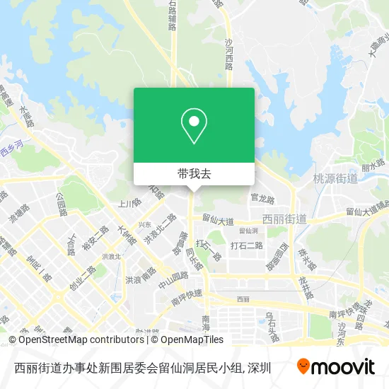 西丽街道办事处新围居委会留仙洞居民小组地图