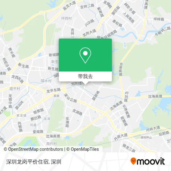 深圳龙岗平价住宿地图