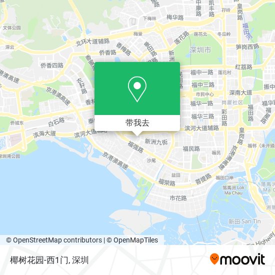 椰树花园-西1门地图