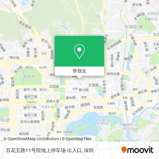 百花五路11号院地上停车场-出入口地图