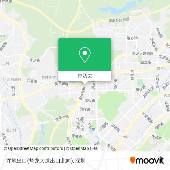 坪地出口(盐龙大道出口北向)地图