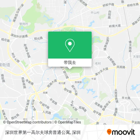 深圳世界第一高尔夫球房普通公寓地图