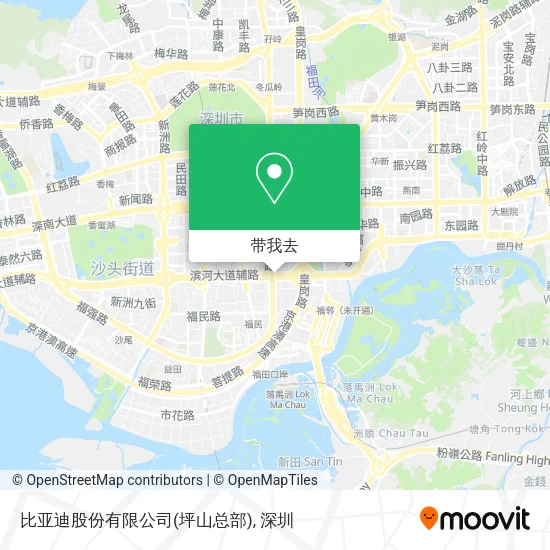 比亚迪股份有限公司(坪山总部)地图