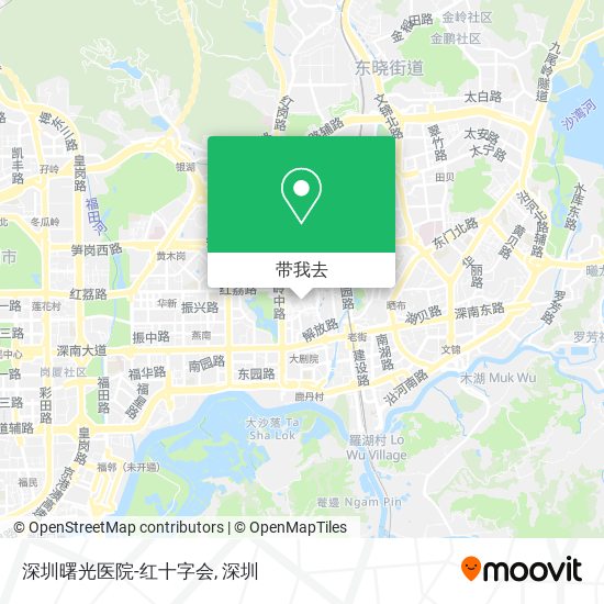 深圳曙光医院-红十字会地图