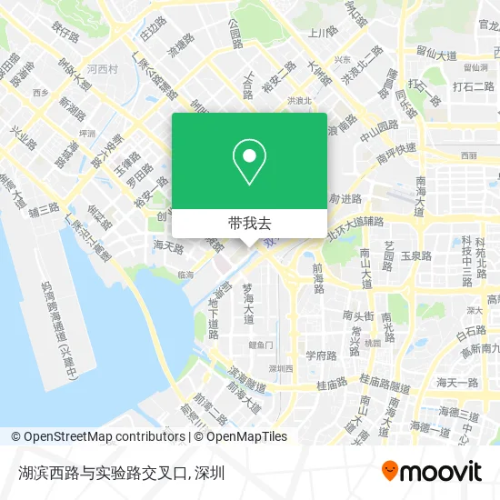 湖滨西路与实验路交叉口地图