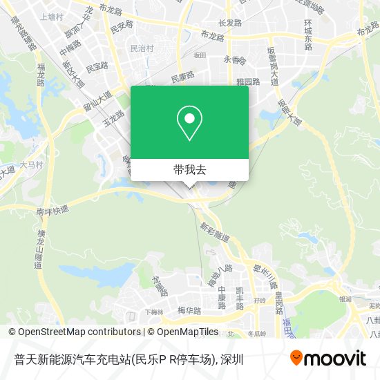 普天新能源汽车充电站(民乐P R停车场)地图