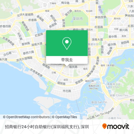 招商银行24小时自助银行(深圳福民支行)地图