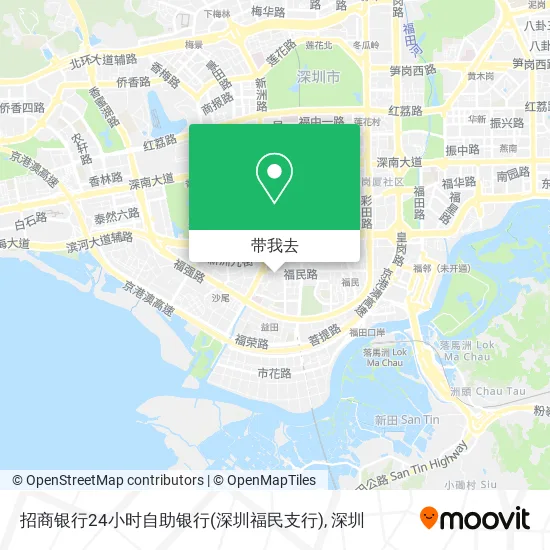 招商银行24小时自助银行(深圳福民支行)地图