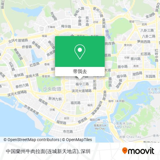 中国蘭州牛肉拉面(连城新天地店)地图