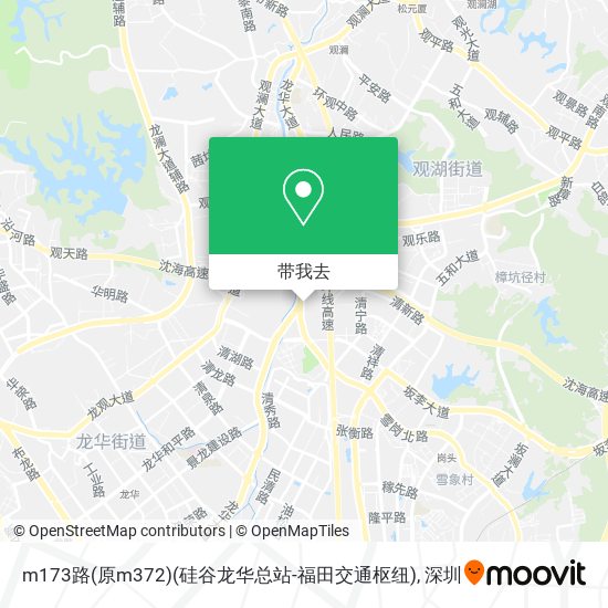 m173路(原m372)(硅谷龙华总站-福田交通枢纽)地图