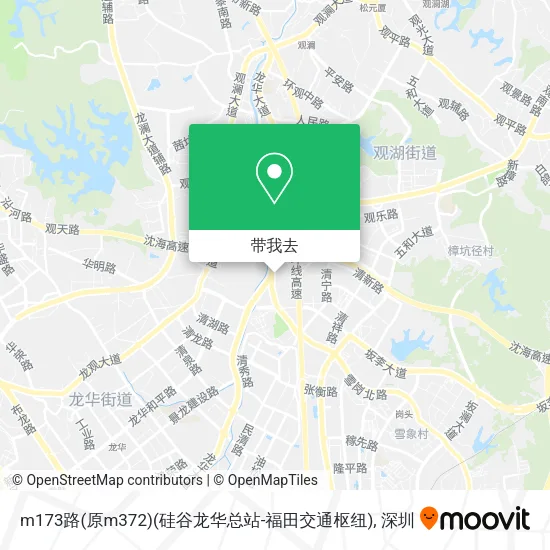 m173路(原m372)(硅谷龙华总站-福田交通枢纽)地图