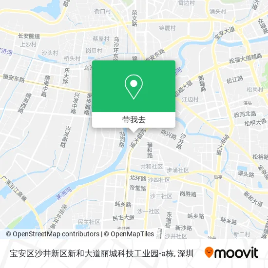 宝安区沙井新区新和大道丽城科技工业园-a栋地图