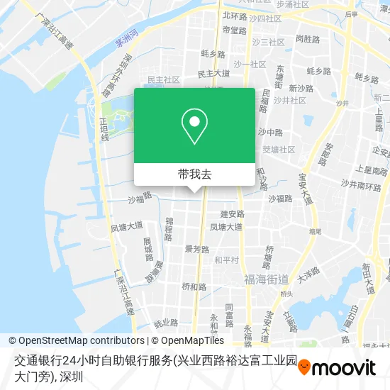 交通银行24小时自助银行服务(兴业西路裕达富工业园大门旁)地图
