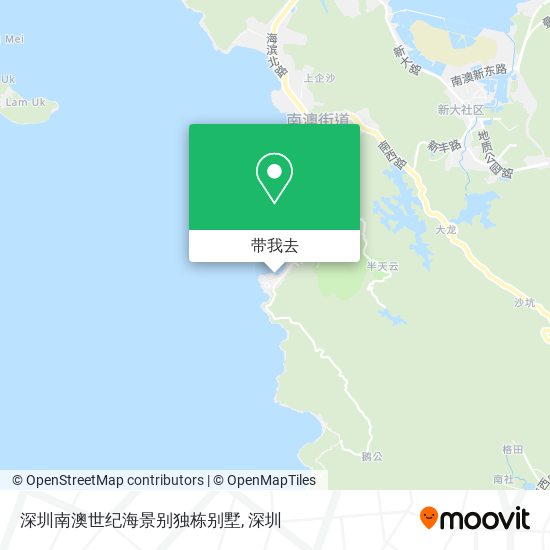深圳南澳世纪海景别独栋别墅地图