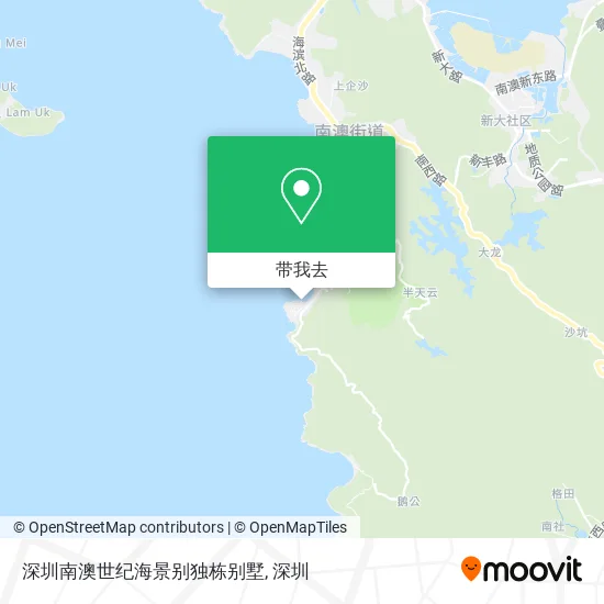 深圳南澳世纪海景别独栋别墅地图