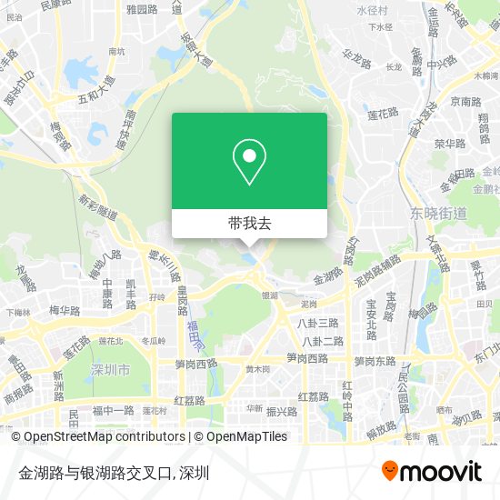 金湖路与银湖路交叉口地图