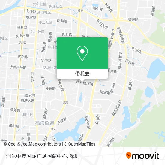 润达中泰国际广场招商中心地图