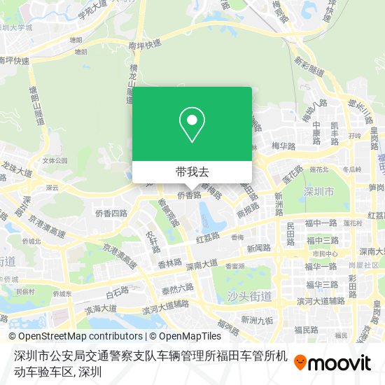 深圳市公安局交通警察支队车辆管理所福田车管所机动车验车区地图