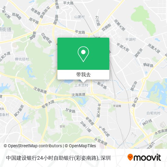 中国建设银行24小时自助银行(彩姿南路)地图