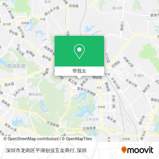 深圳市龙岗区平湖创业五金商行地图