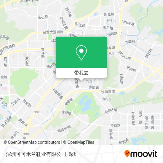 深圳可可米兰鞋业有限公司地图
