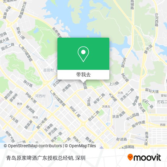 青岛原浆啤酒广东授权总经销地图