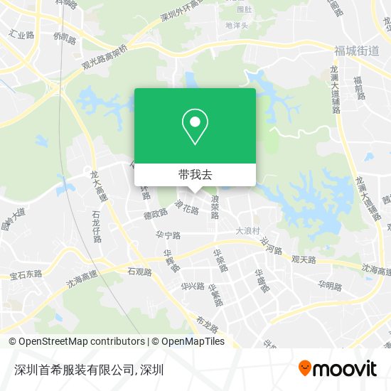 深圳首希服装有限公司地图