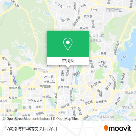 宝岗路与裕华路交叉口地图