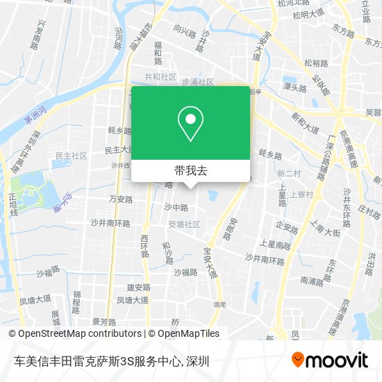 车美信丰田雷克萨斯3S服务中心地图