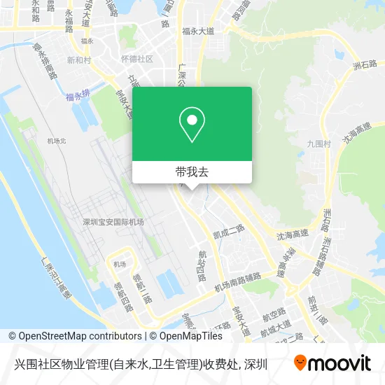 兴围社区物业管理(自来水,卫生管理)收费处地图