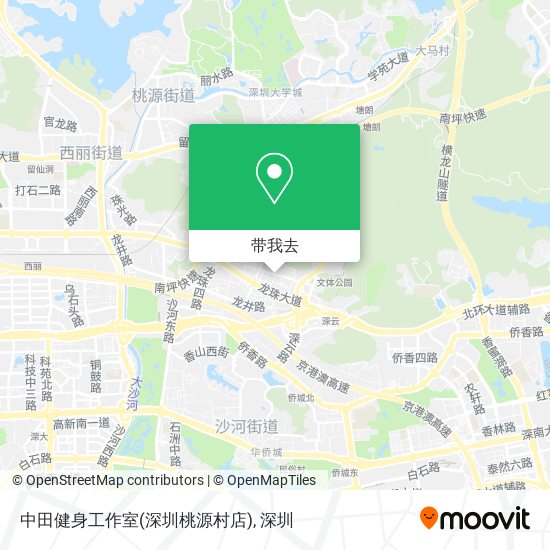 中田健身工作室(深圳桃源村店)地图