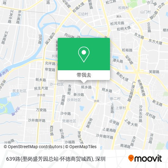 639路(壆岗盛芳园总站-怀德商贸城西)地图