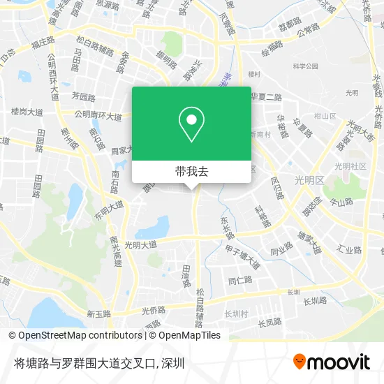 将塘路与罗群围大道交叉口地图