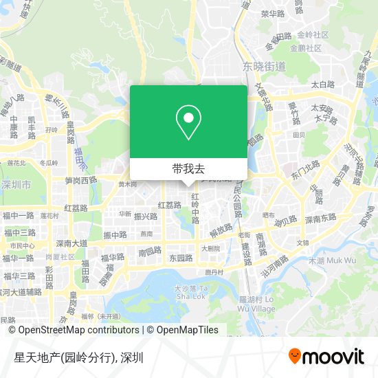 星天地产(园岭分行)地图