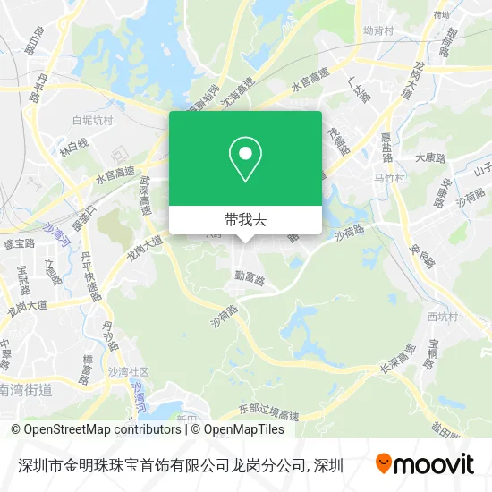 深圳市金明珠珠宝首饰有限公司龙岗分公司地图