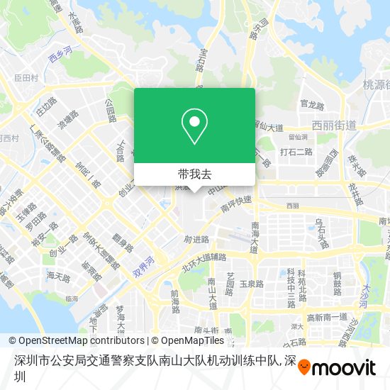 深圳市公安局交通警察支队南山大队机动训练中队地图