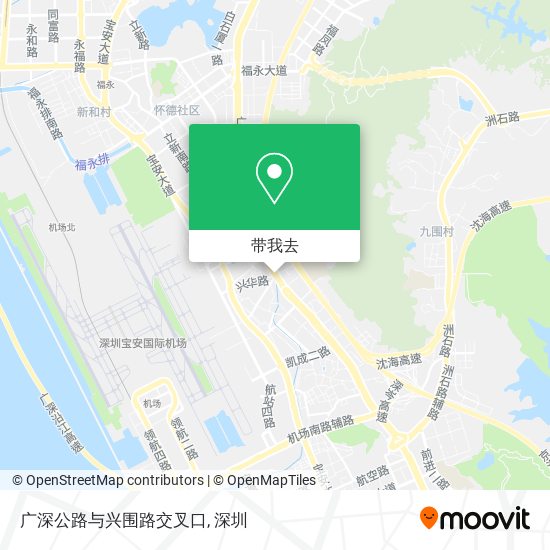 广深公路与兴围路交叉口地图