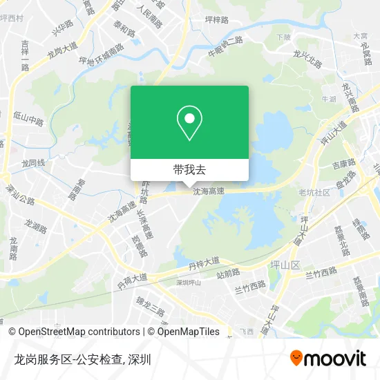 龙岗服务区-公安检查地图