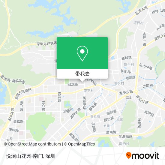 悦澜山花园-南门地图