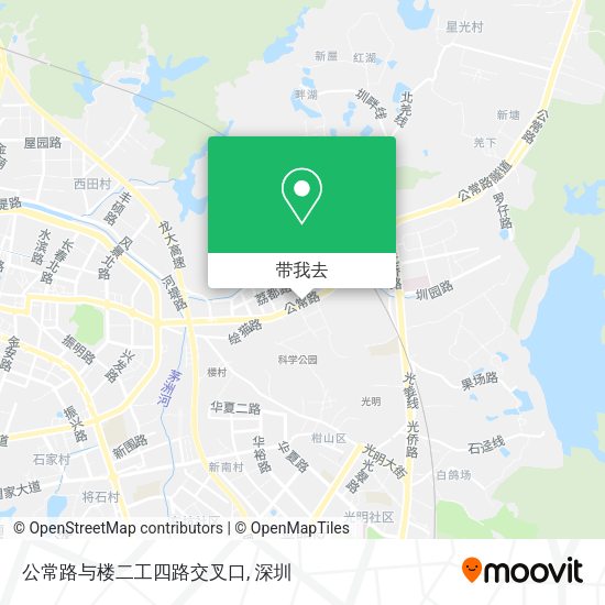 公常路与楼二工四路交叉口地图