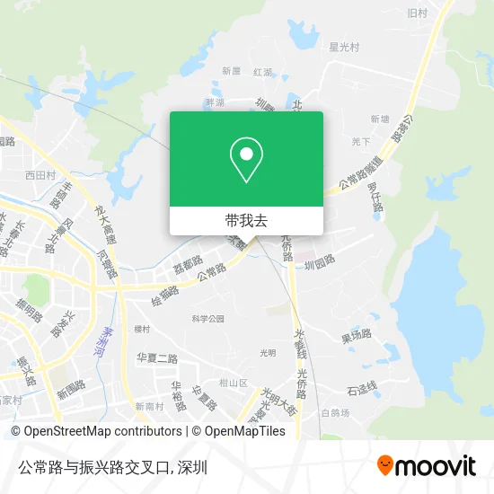 公常路与振兴路交叉口地图