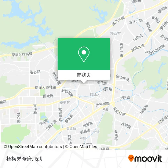 杨梅岗食府地图