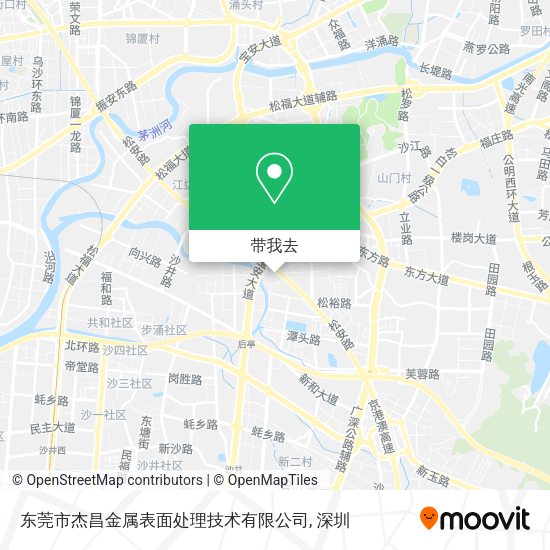 东莞市杰昌金属表面处理技术有限公司地图