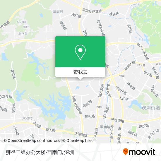 狮径二组办公大楼-西南门地图
