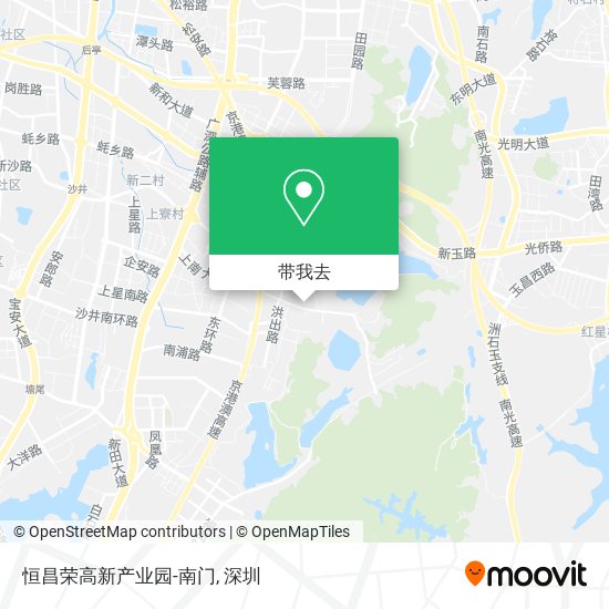 恒昌荣高新产业园-南门地图