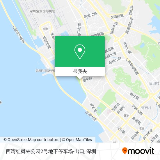 西湾红树林公园2号地下停车场-出口地图