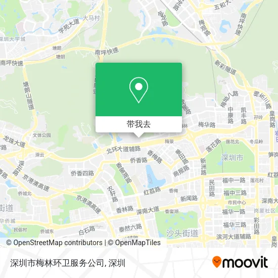深圳市梅林环卫服务公司地图