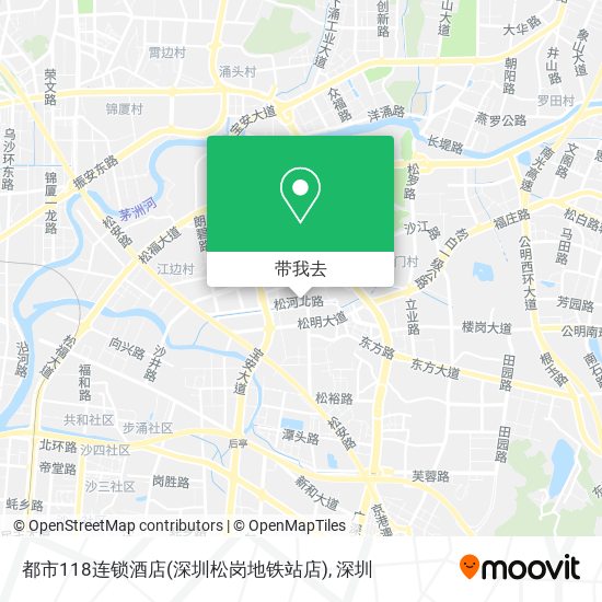 都市118连锁酒店(深圳松岗地铁站店)地图