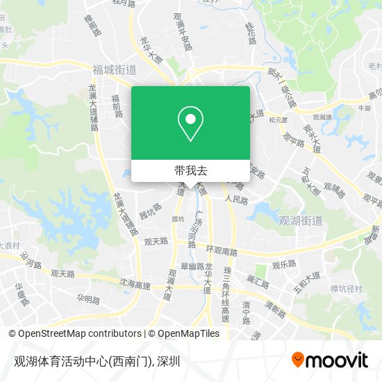 观湖体育活动中心(西南门)地图